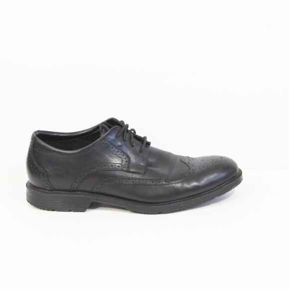 Rockport Mens Black Leather Wingtip Oxford sz 10 Professional Shoes Dress main image 9